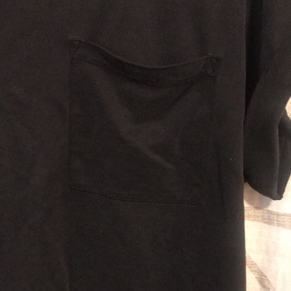 a.n.d eawy: XS plain black T-shirt with rolled sleeves - Picture 2 of 4